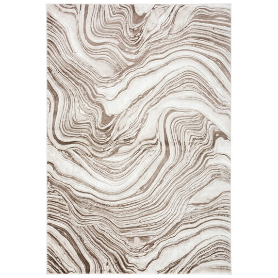 SAFAVIEH Meadow Joey Wavy Marble Area Rug, Brown/Beige, 8' x 10'