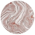 thumbnail image 1 of SAFAVIEH Meadow Joey Wavy Marble Area Rug, Rust/Ivory, 6'7" x 6'7" Round, 1 of 8