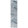 thumbnail image 1 of SAFAVIEH Meadow Joey Wavy Marble Runner Rug, Blue/Grey, 2' x 9', 1 of 8