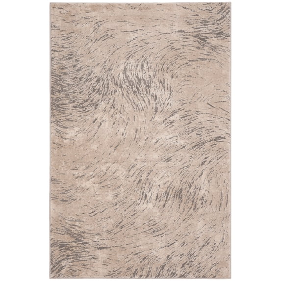 SAFAVIEH Meadow Kisha Abstract Area Rug, Ivory/Grey, 3'3" x 5'