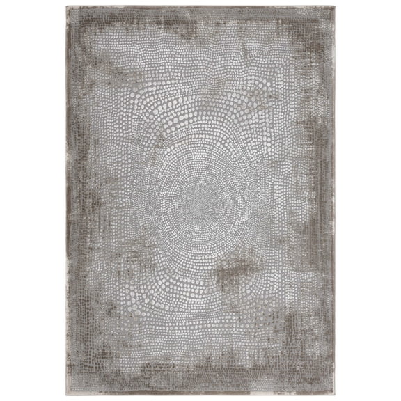 SAFAVIEH Meadow Lactrice Polka Dot Area Rug, Brown/Ivory, 9' x 12'