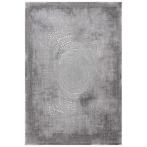 SAFAVIEH Meadow Lactrice Polka Dot Area Rug, Gray/Ivory, 9' x 12'
