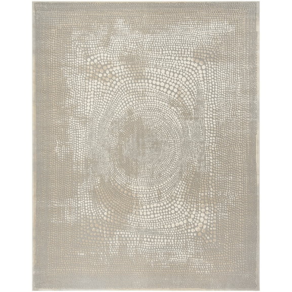SAFAVIEH Meadow Lactrice Polka Dot Area Rug, Ivory/Grey, 11' x 15'