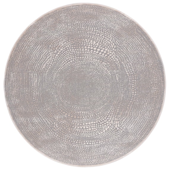 SAFAVIEH Meadow Lactrice Polka Dot Area Rug, Ivory/Grey, 6'7" x 6'7" Round