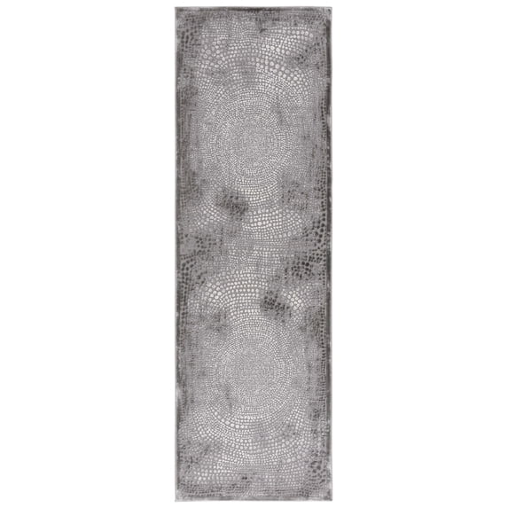 SAFAVIEH Meadow Lactrice Polka Dot Runner Rug, Gray/Ivory, 2'7" x 8'