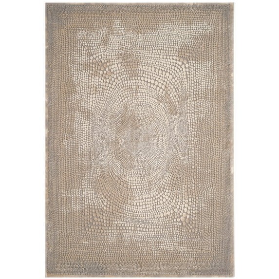 SAFAVIEH Meadow Lactrice Polka Dots Area Rug, Ivory/Grey, 4' x 6'