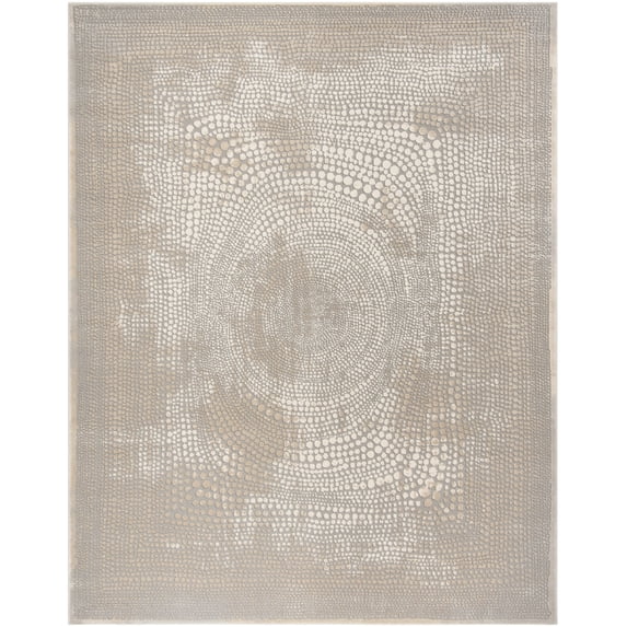 SAFAVIEH Meadow Lactrice Polka Dots Area Rug, Ivory/Grey, 8' x 10'