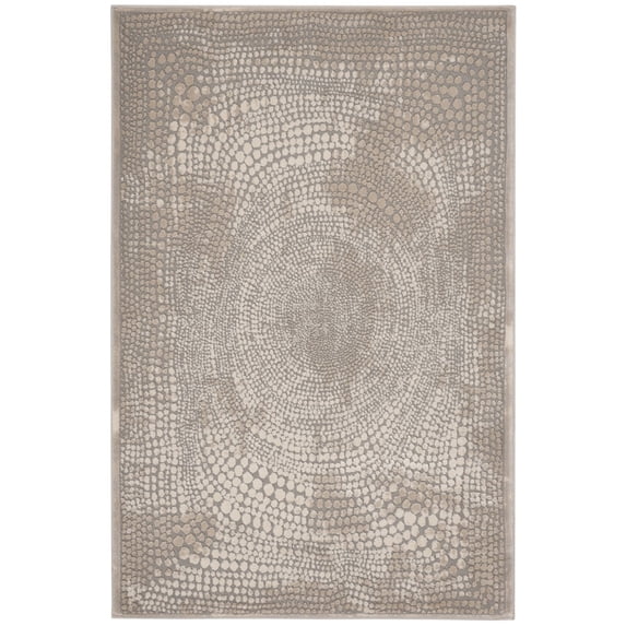 SAFAVIEH Meadow Lactrice Polka Dots Runner Rug, Ivory/Grey, 2'7" x 8'