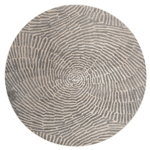 SAFAVIEH Meadow Landen Geometric Area Rug, Taupe, 4' x 4' Round
