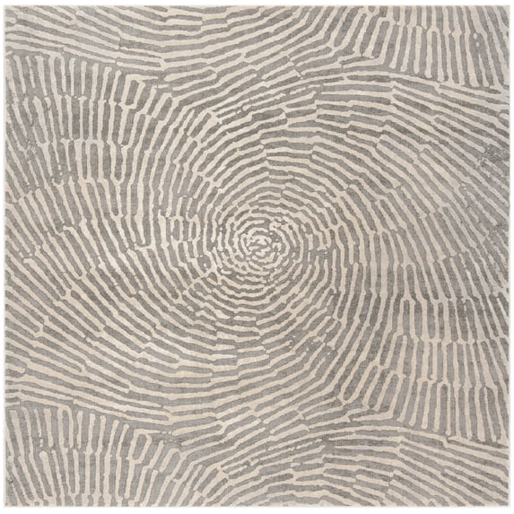 SAFAVIEH Meadow Landen Geometric Area Rug, Taupe, 5' x 5' Square