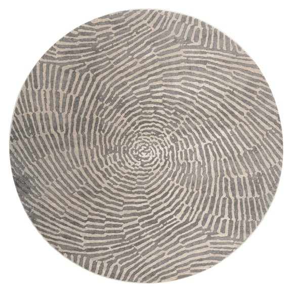 SAFAVIEH Meadow Landen Geometric Area Rug, Taupe, 8' x 8' Round