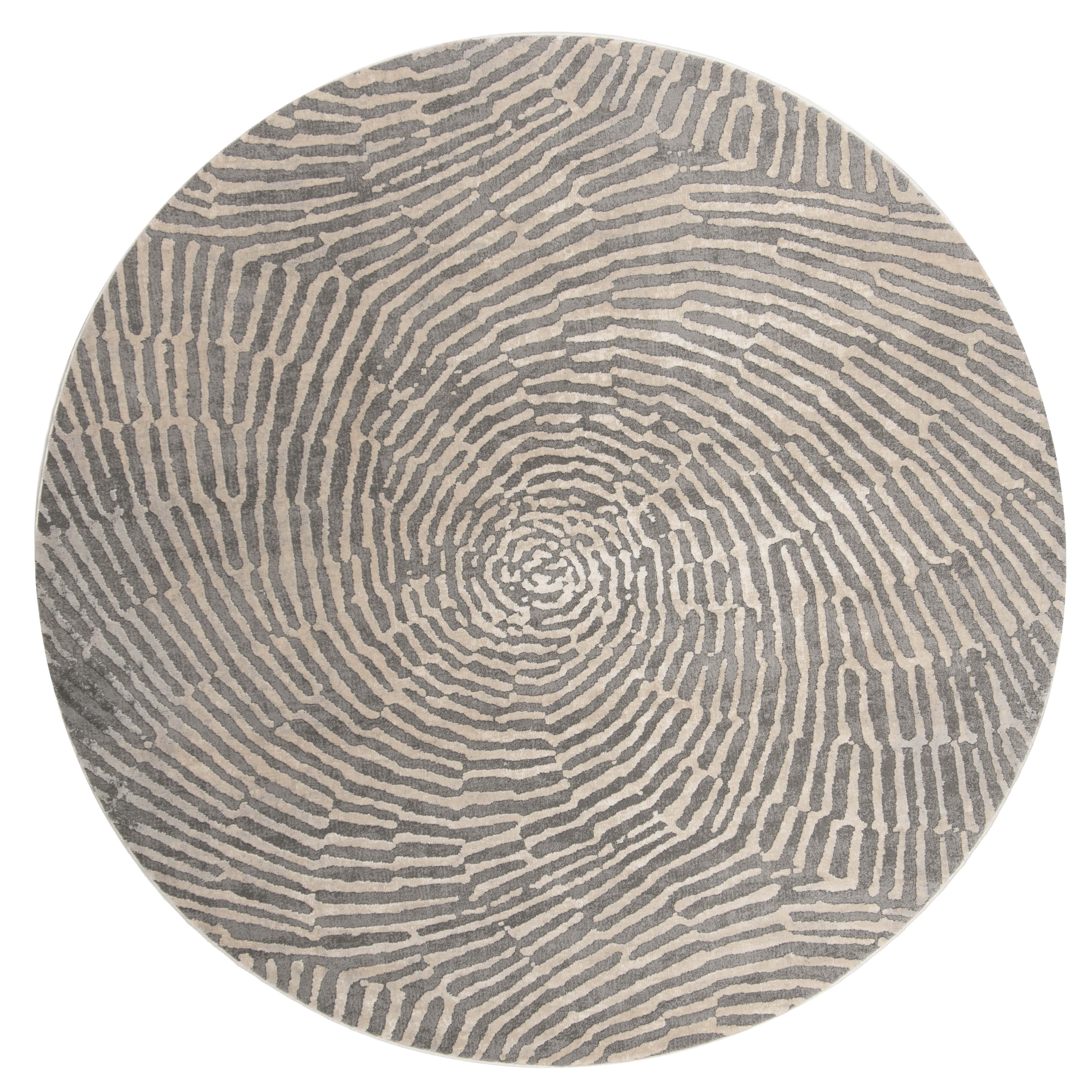 SAFAVIEH Meadow Landen Geometric Swirls Area Rug, Taupe, 6'7" x 6'7