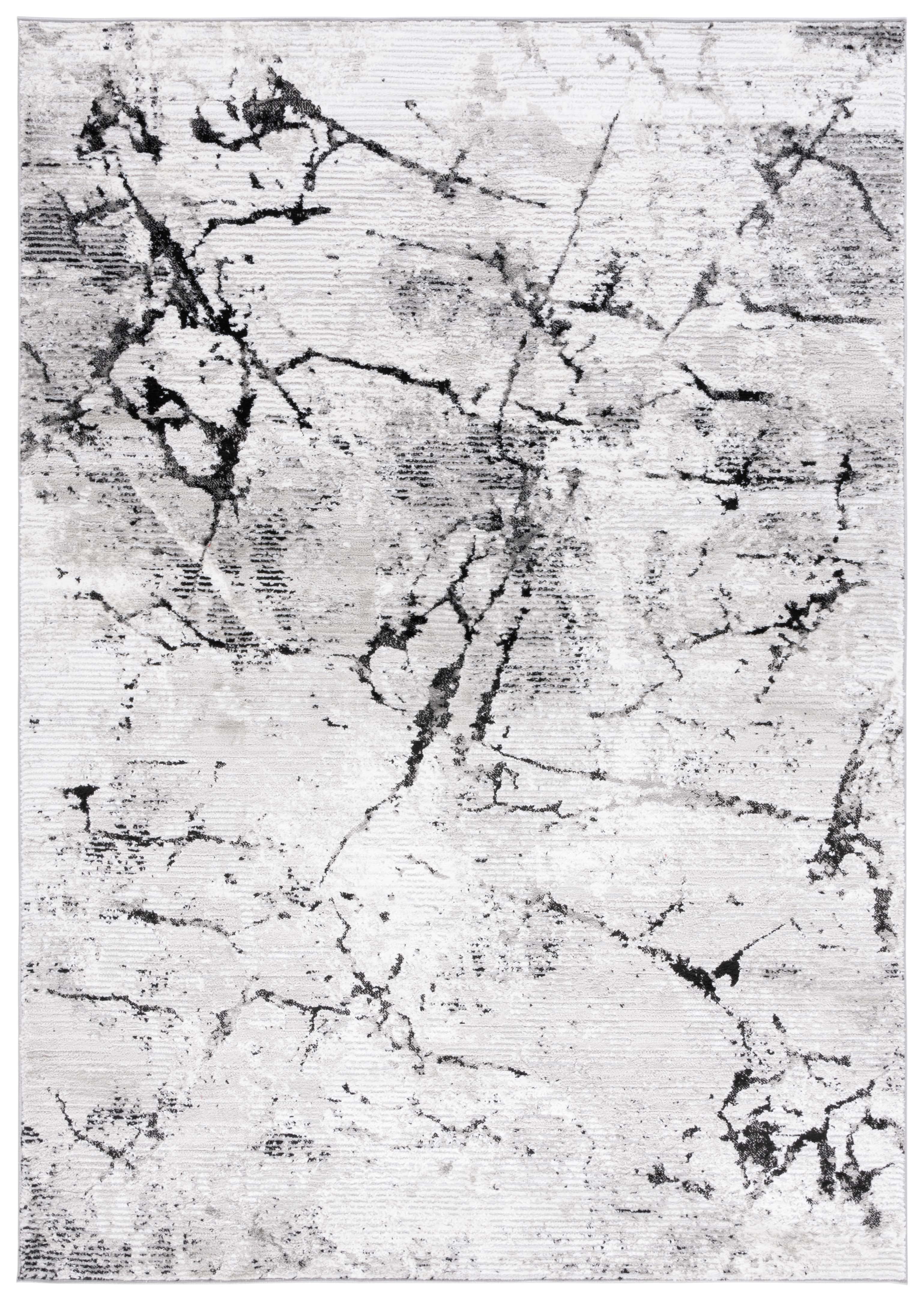 SAFAVIEH Meadow Moema Distressed Area Rug, Grey/Black, 5'3" x 7'6"