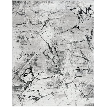 SAFAVIEH Meadow Moema Distressed Area Rug, Grey/Black, 8' x 10'