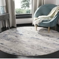 thumbnail image 1 of SAFAVIEH Meadow Naples Abstract Area Rug, Grey/Navy, 6'7" x 6'7" Round, 1 of 7