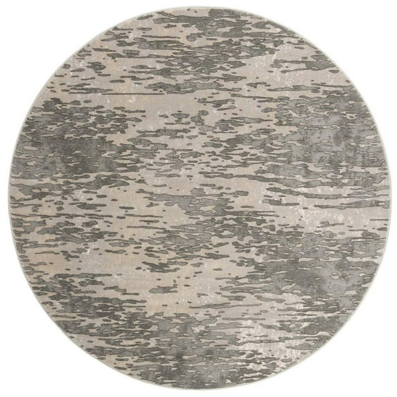 SAFAVIEH Meadow Nedelka Camouflage Area Rug, Grey, 6'7" x 6'7" Round