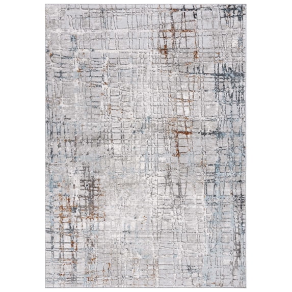 SAFAVIEH Meadow Roger Distressed Area Rug, Grey/Blue, 5'3" x 7'6"