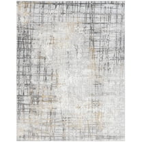 SAFAVIEH Meadow Roger Distressed Area Rug, Light Grey/Gold, 8' x 10'