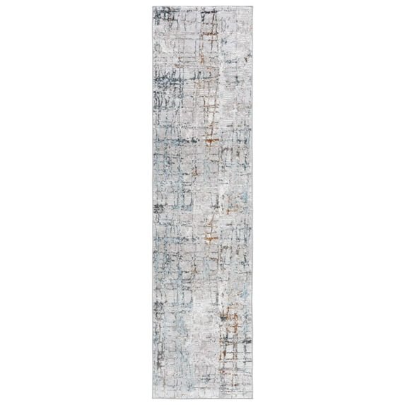 SAFAVIEH Meadow Roger Distressed Runner Rug, Grey/Blue, 2' x 8'