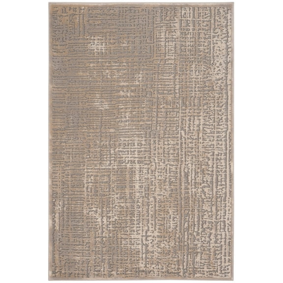 SAFAVIEH Meadow Valery Abstract Area Rug, Ivory/Grey, 3'3" x 5'