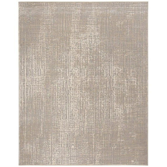 SAFAVIEH Meadow Valery Abstract Area Rug, Ivory/Grey, 9' x 12'