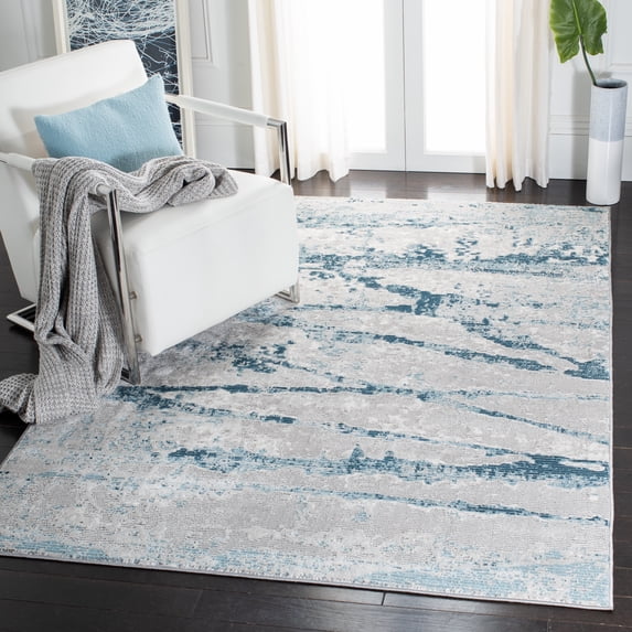Safavieh Meadow Vinal Abstract Area Rug, Light Gray/Blue, 5'3" x 7'6"