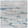 thumbnail image 1 of SAFAVIEH Meadow Vinal Wavy Marble Area Rug, Light Grey/Blue, 6'7" x 6'7" Square, 1 of 7