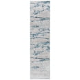 thumbnail image 1 of SAFAVIEH Meadow Vinal Wavy Marble Runner Rug, Light Grey/Blue, 2' x 8', 1 of 7