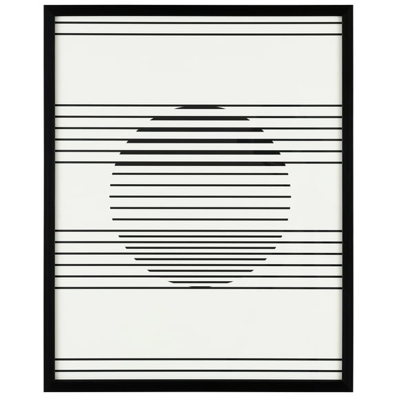 SAFAVIEH Measured Gaze 16 in. x 20 in. Framed Wall Art, Black/Ivory