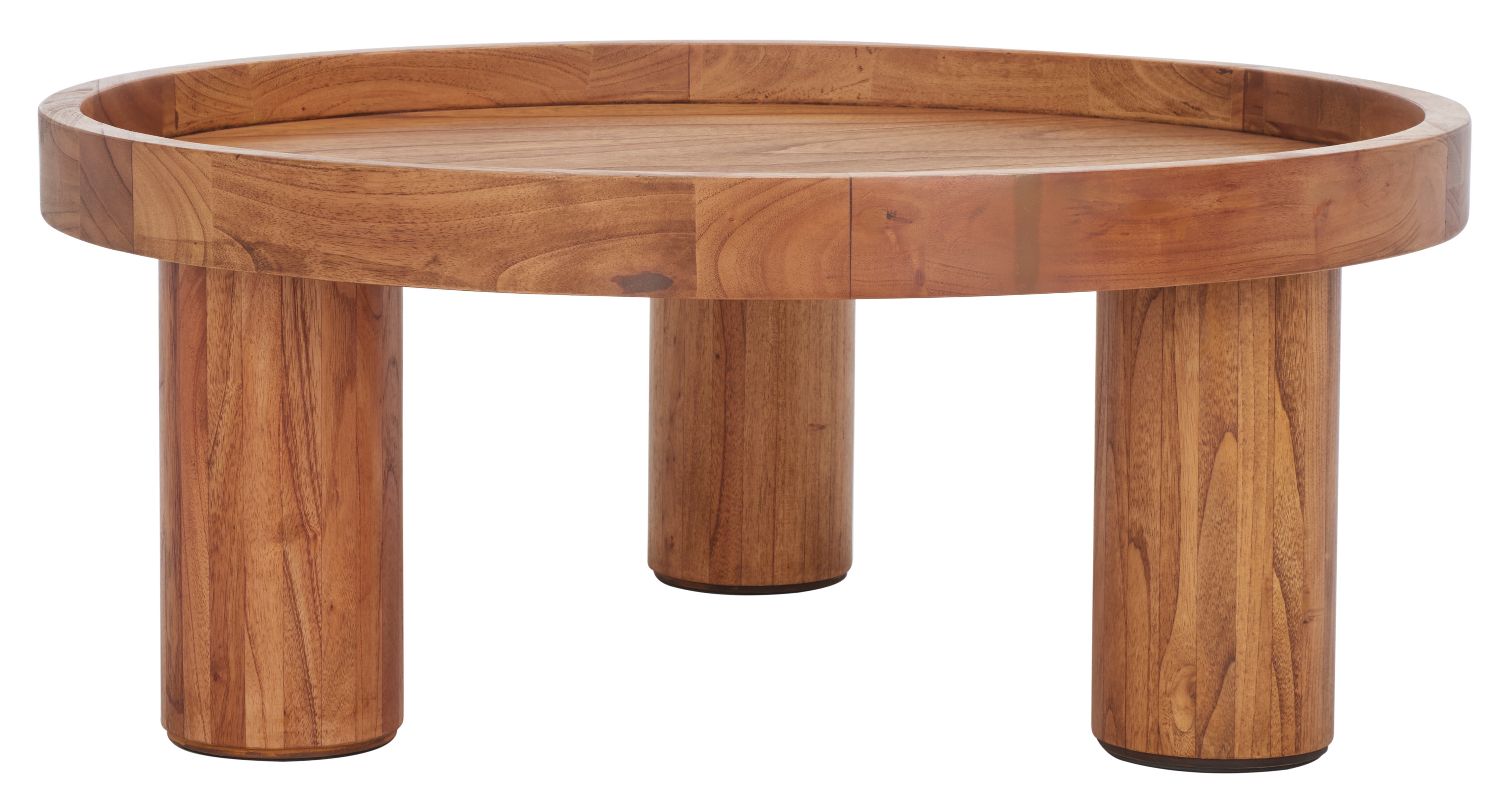 Meek 3 Leg Round Coffee Table - Natural - Safavieh