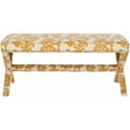 thumbnail image 1 of SAFAVIEH Melanie Upholstered Extended Bench, Maize/Beige, 1 of 3