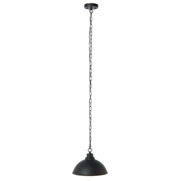 SAFAVIEH Melila A19 Black Steel Pendant Light with Black Shade