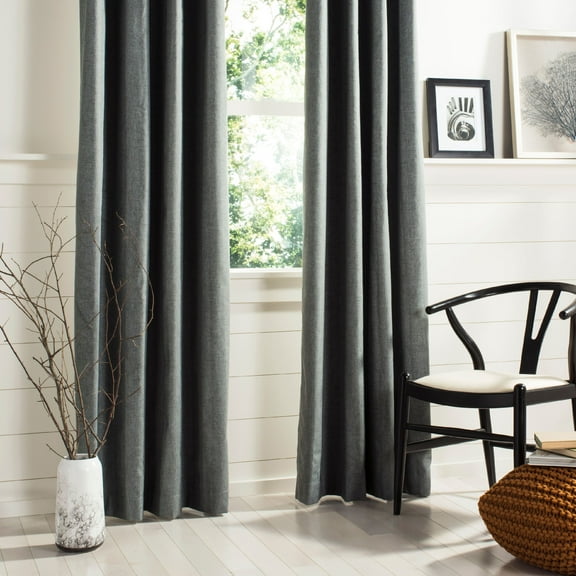 SAFAVIEH Melissia Grommet Curtain Panel, 52" x 84", Grey