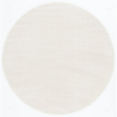 SAFAVIEH Melody Adeline Geometric Polyester Area Rug, Ivory, 4' x 4' Round
