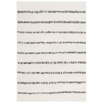 SAFAVIEH Melody Cora Abstract Polyester Area Rug, Ivory/Black, 3' x 5'