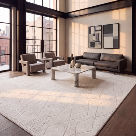 SAFAVIEH Melody Cory Abstract Polyester Area Rug, Ivory/Beige, 3' x 5'