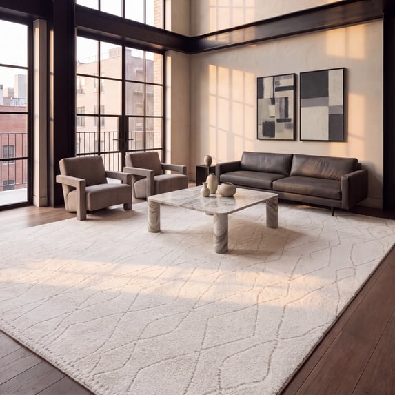 SAFAVIEH Melody Cory Modern Area Rug, Ivory/Beige, 5'3" x 7'6"