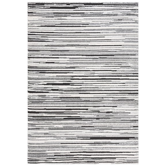 SAFAVIEH Melody Dean Modern Area Rug, Ivory/Black, 5'3" x 7'6"