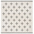 thumbnail image 1 of SAFAVIEH Melody Leinster Geometric Polyester Area Rug, Ivory/Black, 4' x 4' Square, 1 of 11