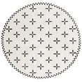 thumbnail image 1 of SAFAVIEH Melody Leinster Geometric Polyester Area Rug, Ivory/Black, 5'3" x 5'3" Round, 1 of 11
