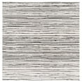 thumbnail image 1 of SAFAVIEH Melody Leo Abstract Polyester Area Rug, Ivory/Black, 5'3" x 5'3" Square, 1 of 11