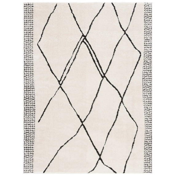SAFAVIEH Melody Lysette Modern Area Rug, Ivory/Black, 8' x 10'