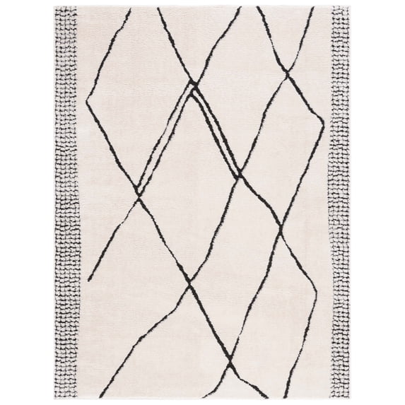 SAFAVIEH Melody Lysette Modern Area Rug, Ivory/Black, 9' x 12'