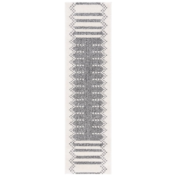 SAFAVIEH Melody Naomi Modern Area Rug, Ivory/Black, 2'2" x 8'