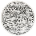 thumbnail image 1 of SAFAVIEH Melody Natalee Geometric Polyester Area Rug, Ivory/Black, 6'7" x 6'7" Round, 1 of 11