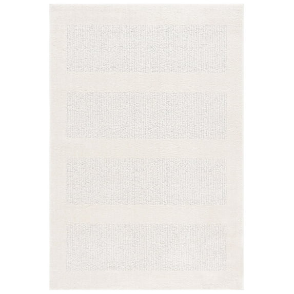 SAFAVIEH Melody Pierce Striped Polyester Area Rug, Ivory/Grey, 3' x 5'