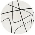 thumbnail image 1 of SAFAVIEH Melody Quinn Abstract Polyester Area Rug, Ivory/Black, 4' x 4' Round, 1 of 11