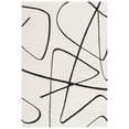 thumbnail image 1 of SAFAVIEH Melody Quinn Abstract Polyester Area Rug, Ivory/Black, 6' x 9', 1 of 11