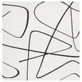 thumbnail image 1 of SAFAVIEH Melody Quinn Abstract Polyester Area Rug, Ivory/Black, 8' x 8' Square, 1 of 11