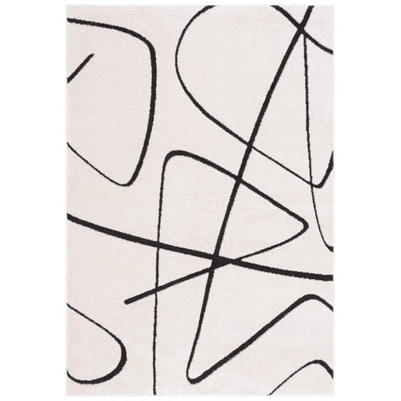 SAFAVIEH Melody Quinn Modern Area Rug, Ivory/Black, 8' x 10'